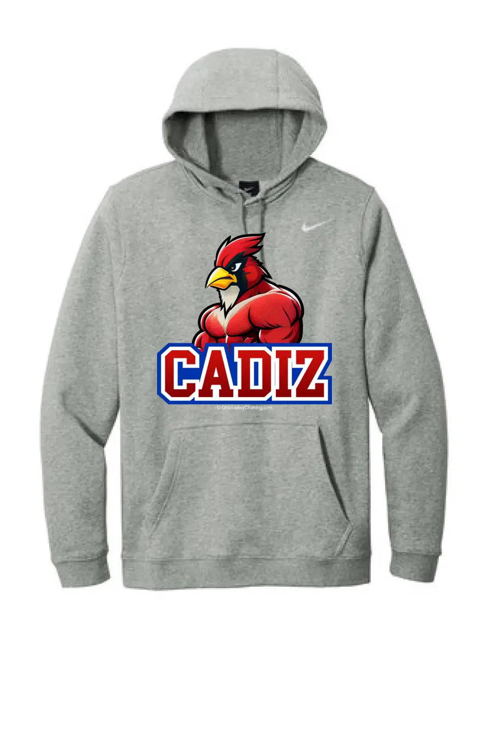 Cadiz Cardinals 2023 Muscular Cardinal Nike Club Fleece Pullover Hoodie