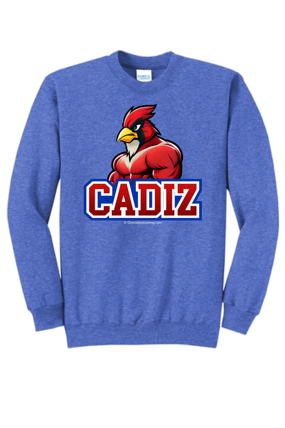 Cadiz Cardinals 2023 Muscular Cardinal Core Fleece Crewneck Sweatshirt