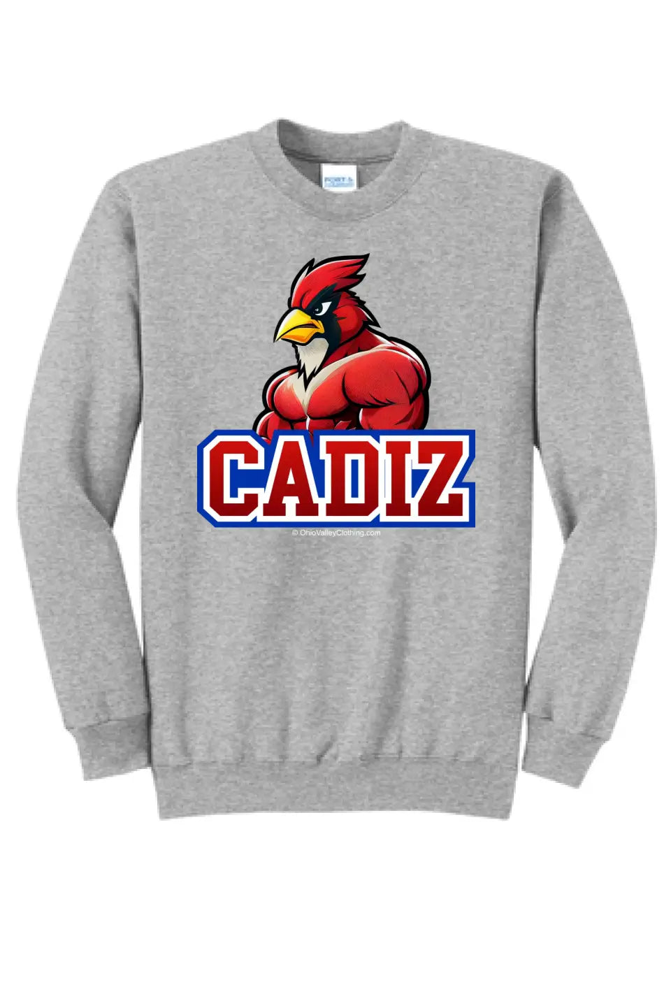 Cadiz Cardinals 2023 Muscular Cardinal Core Fleece Crewneck Sweatshirt