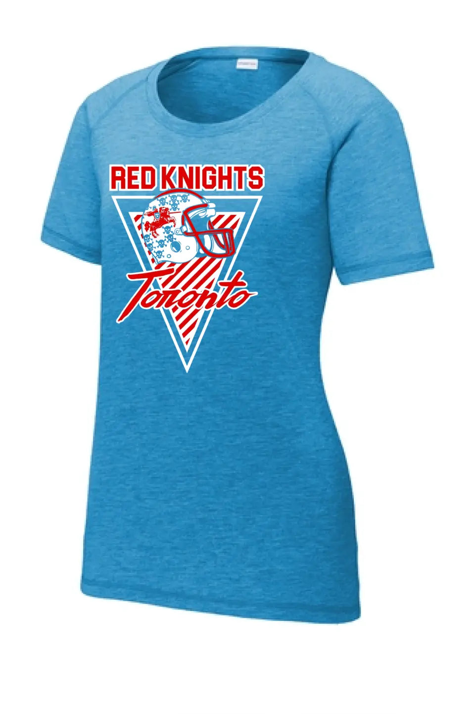 Toronto Football Triangle Ladies PosiCharge Tri-Blend Wicking Scoop Neck Raglan Tee