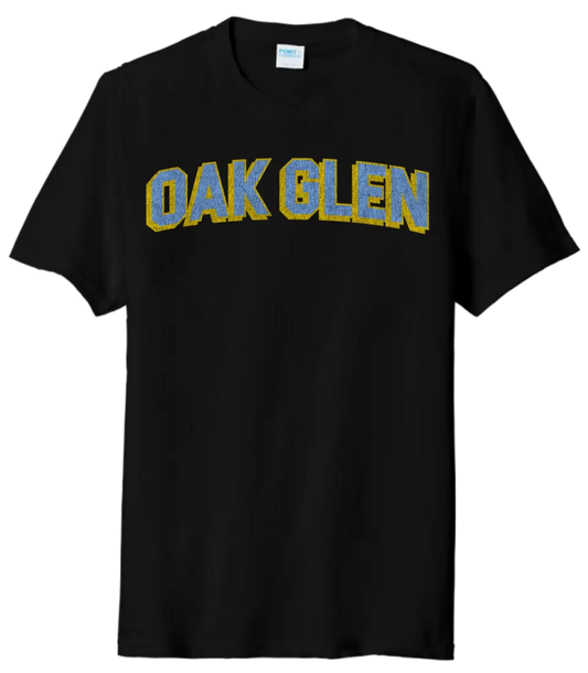 Oak Glen Distressed Letters Tri-Blend Tee