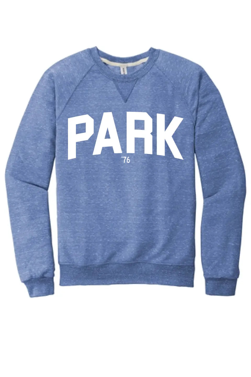 Wheeling Park 76 Jerzees Snow Heather French Terry Raglan Crew