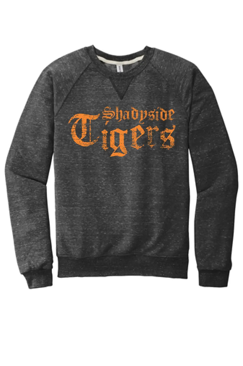 Shadyside Old English Jerzees Snow Heather French Terry Raglan Crew