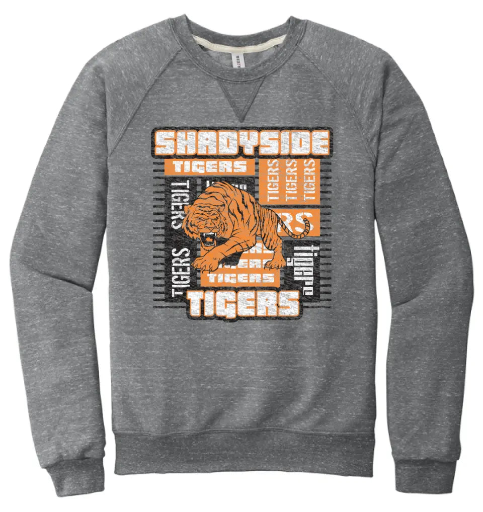 Shadyside 90s Jerzees Snow Heather French Terry Raglan Crew