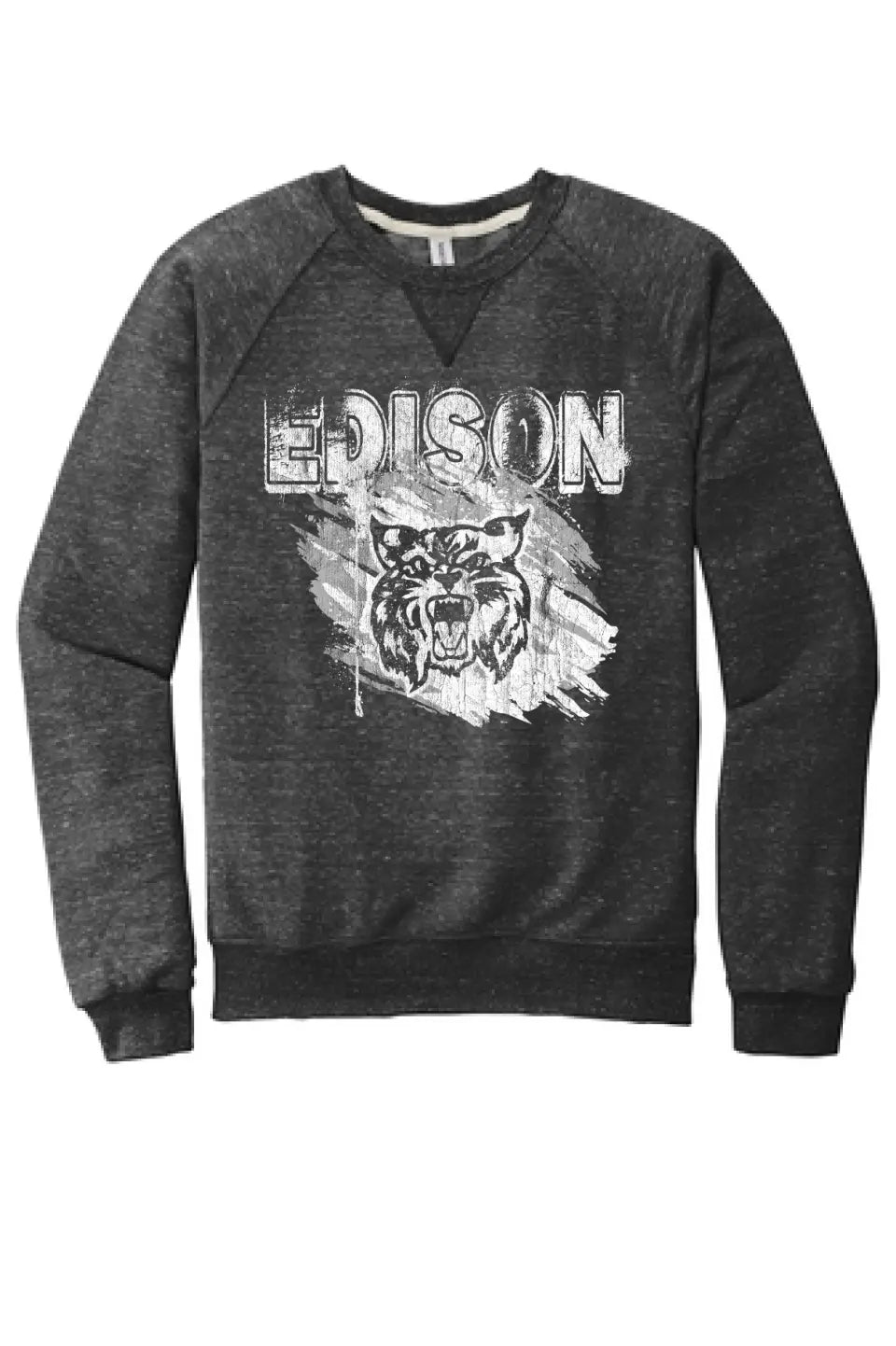 Edison Wildcats 2023-05 Jerzees Snow Heather French Terry Raglan Crew