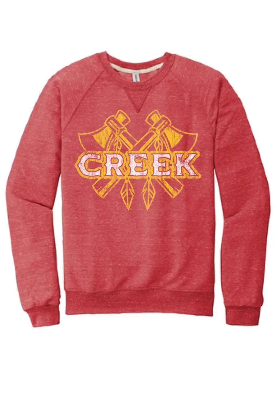Indian Creek 2023-024 Jerzees Snow Heather French Terry Raglan Crew