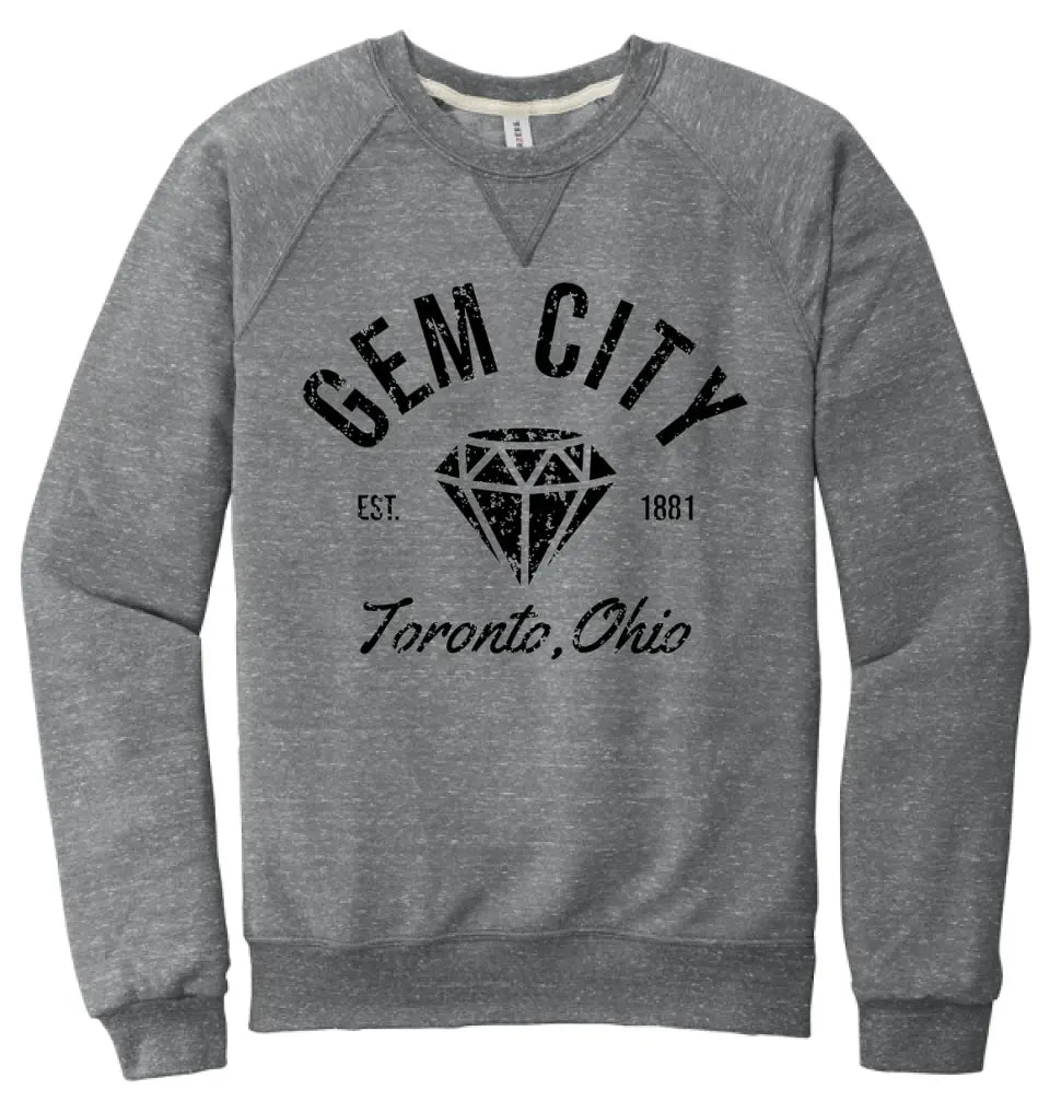I'm From Toronto Snow Heather French Terry Raglan Crew
