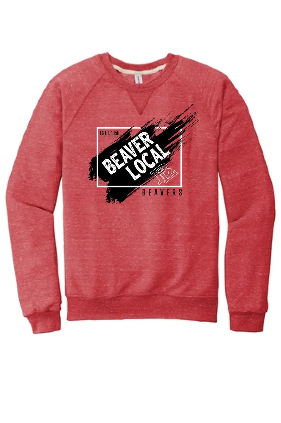 Beaver Local 2023-16 Jerzees Snow Heather French Terry Raglan Crew