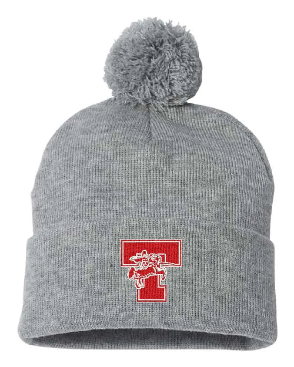 Toronto Embroidery Pom-Pom Cuffed Beanie