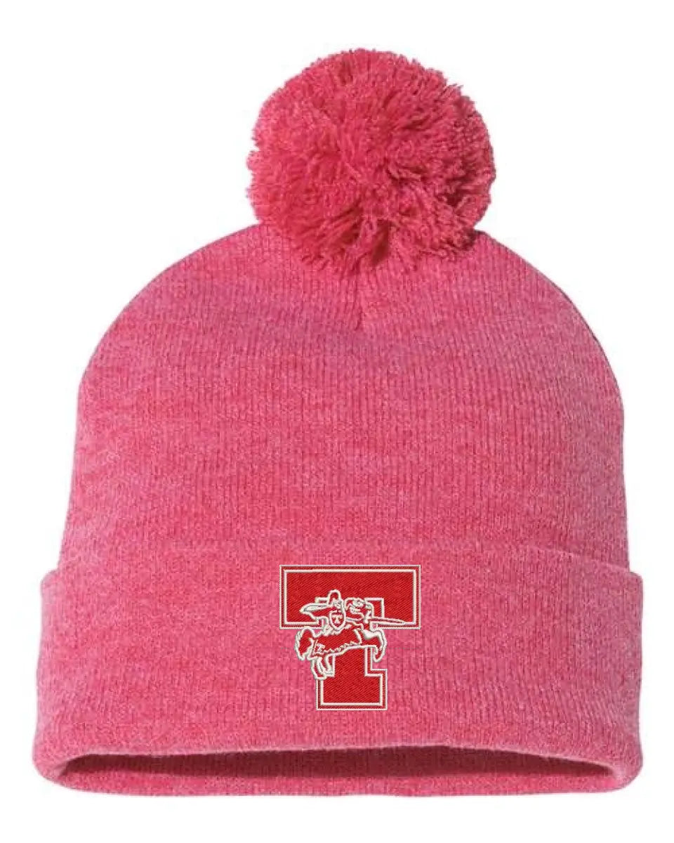 Toronto Embroidery Pom-Pom Cuffed Beanie