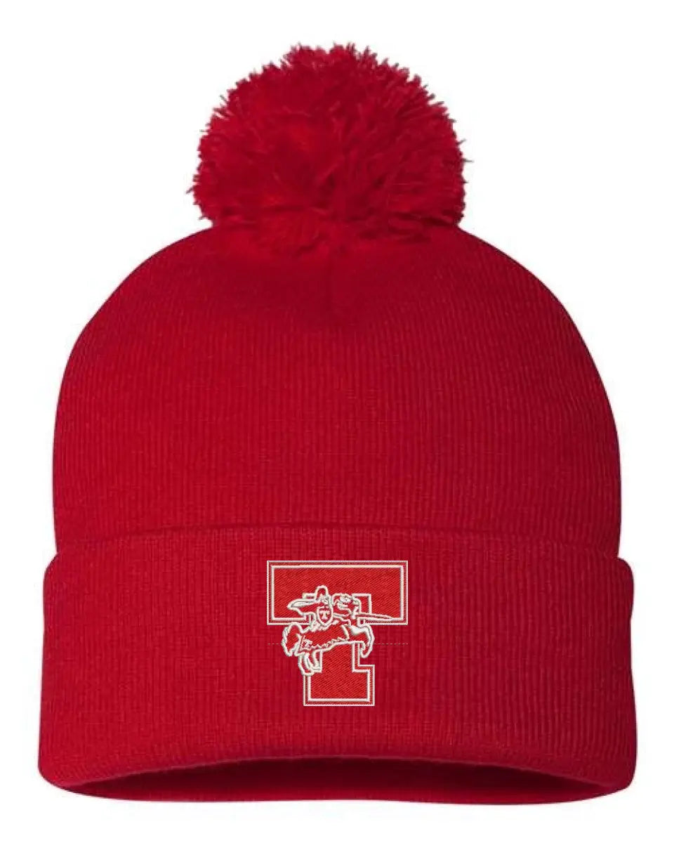 Toronto Embroidery Pom-Pom Cuffed Beanie