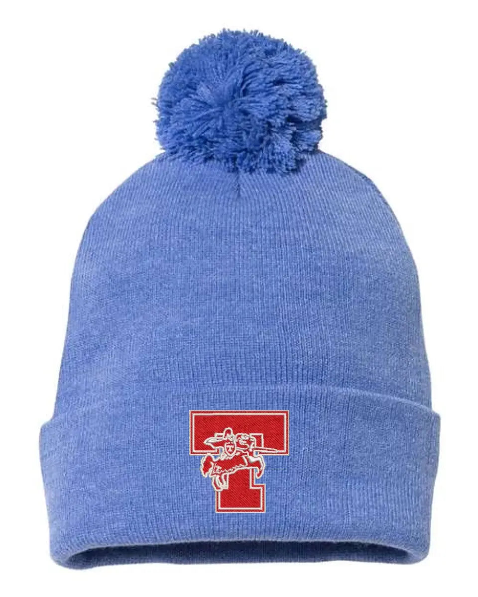 Toronto Embroidery Pom-Pom Cuffed Beanie