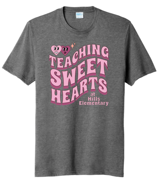 Teaching Sweethearts at Hills Elem Tri-Blend Tee