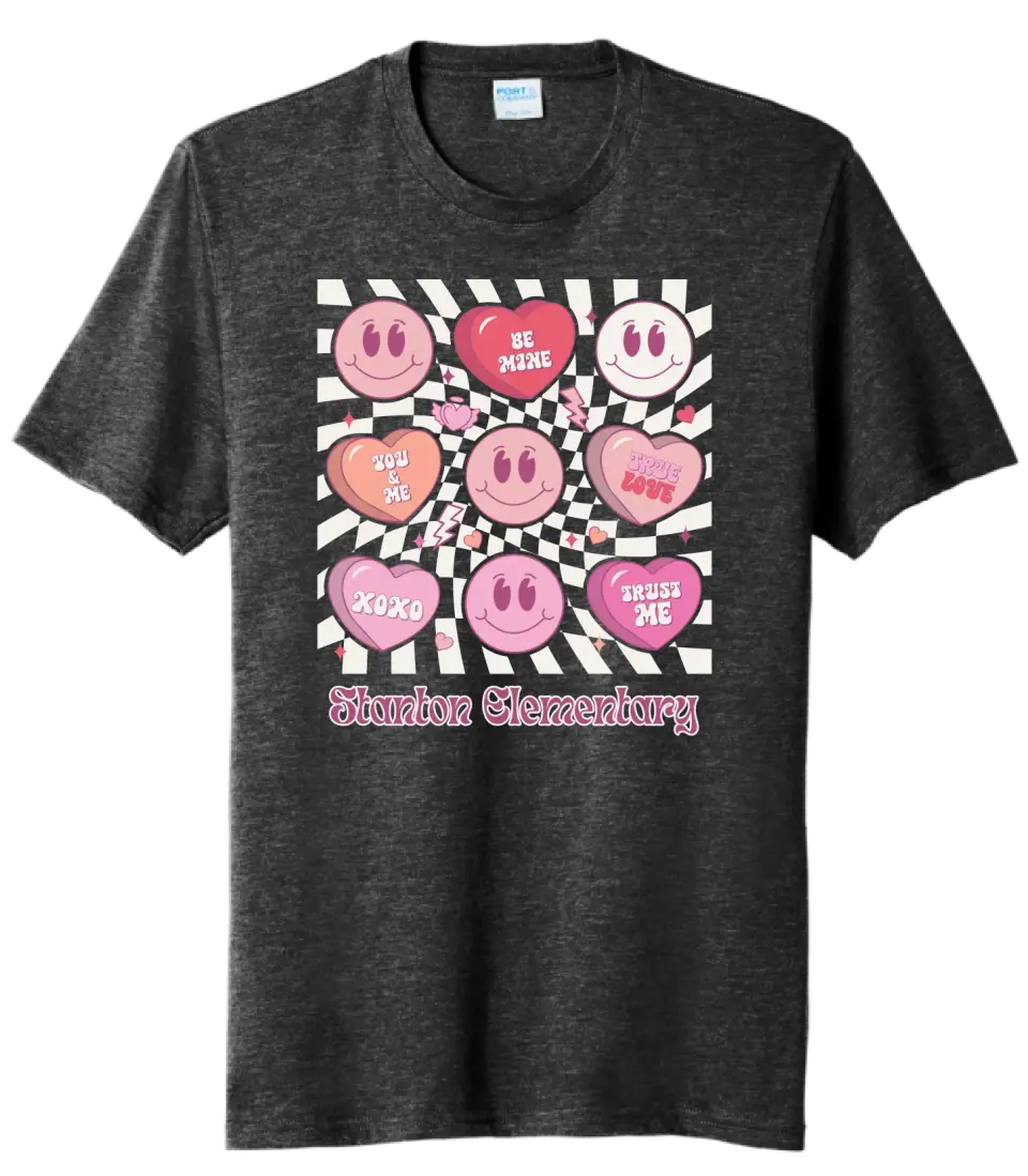 Stanton Elem Hearts Tri-Blend Tee
