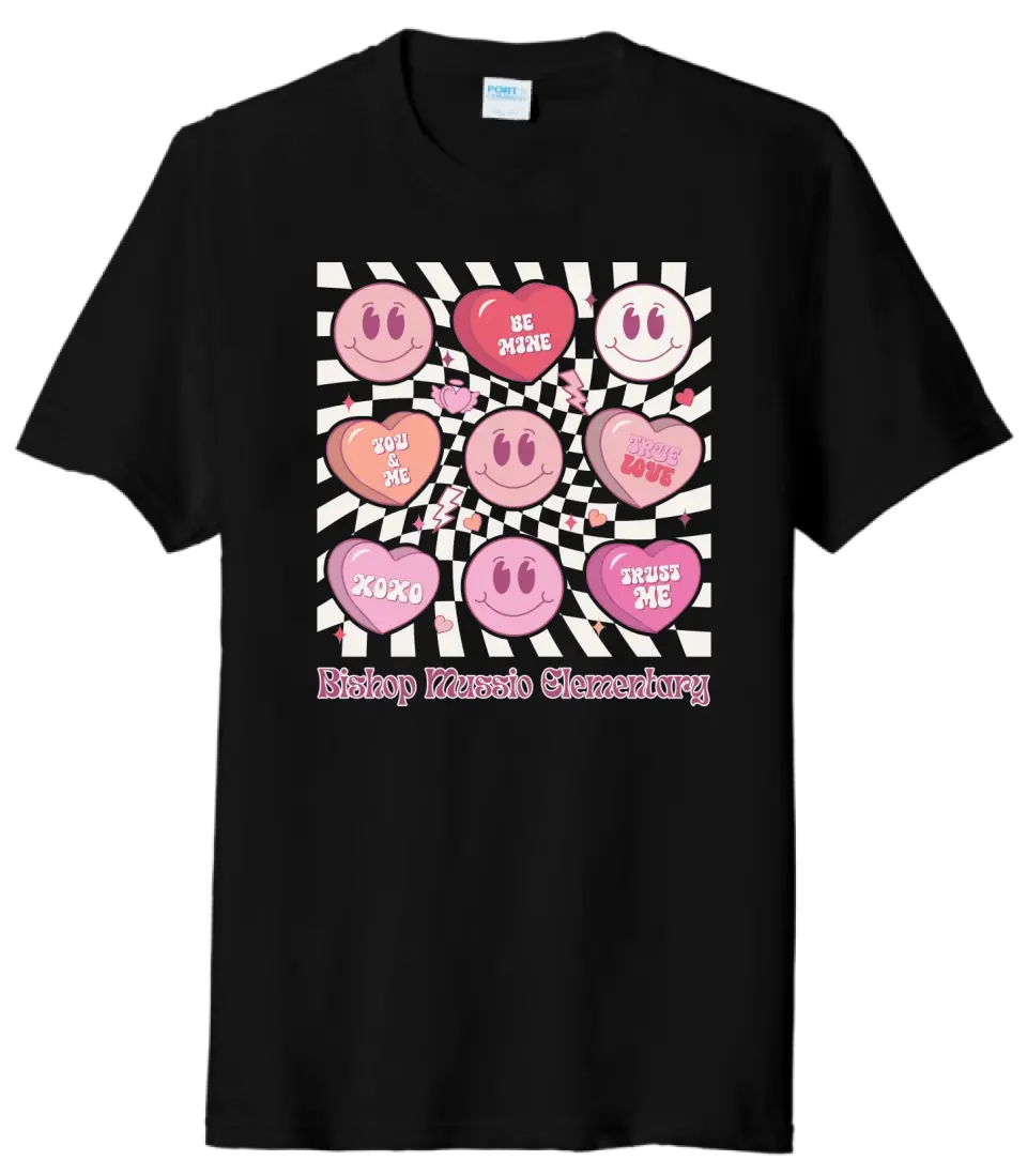 Bishop Mussio Elem Hearts Tri-Blend Tee