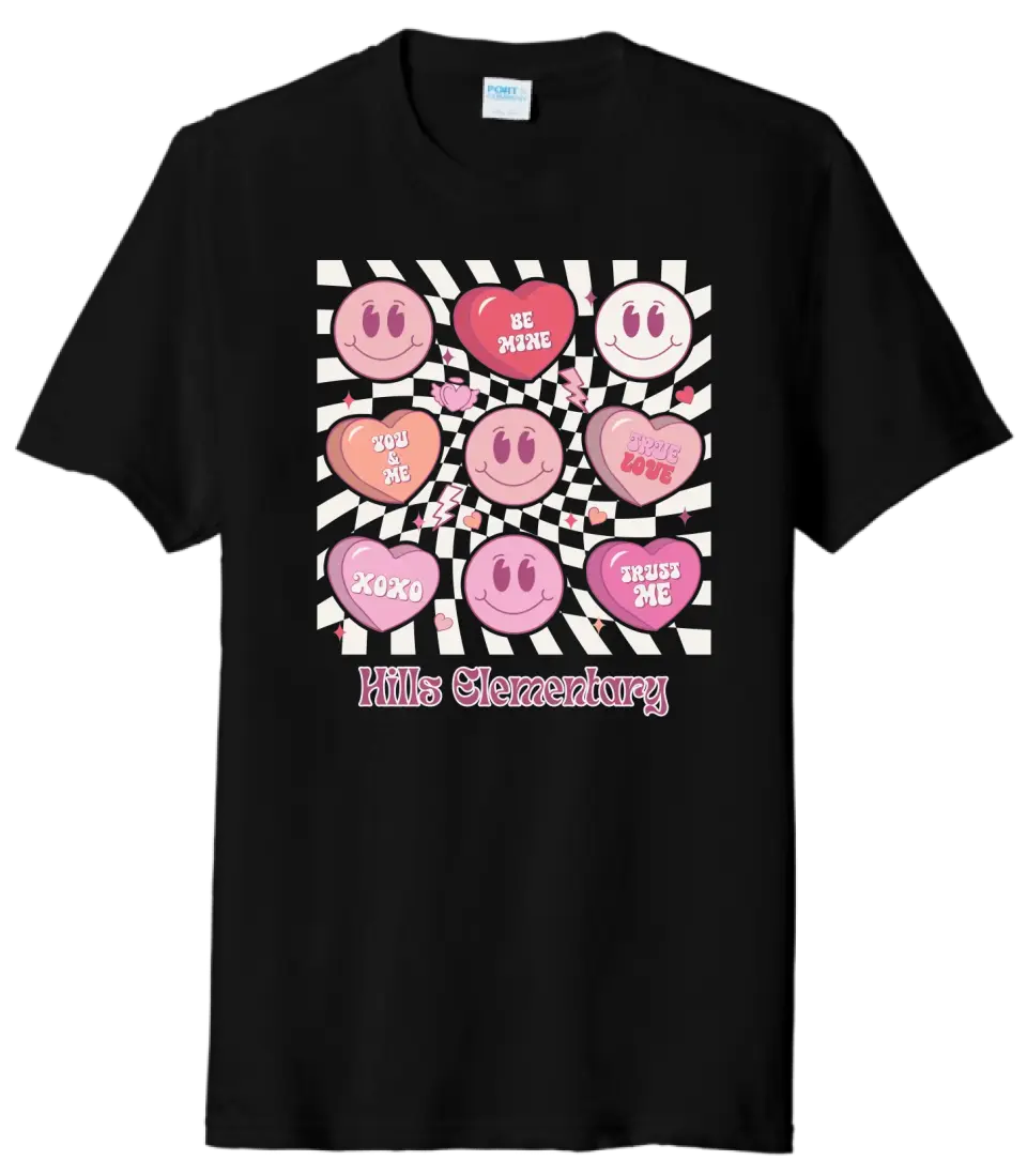 Hills Elem Hearts Tri-Blend Tee