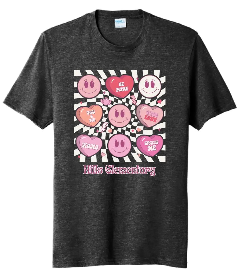 Hills Elem Hearts Tri-Blend Tee