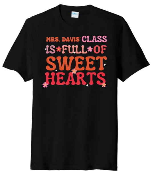 Class Full of Sweethearts Custom Text Tri-Blend Tee