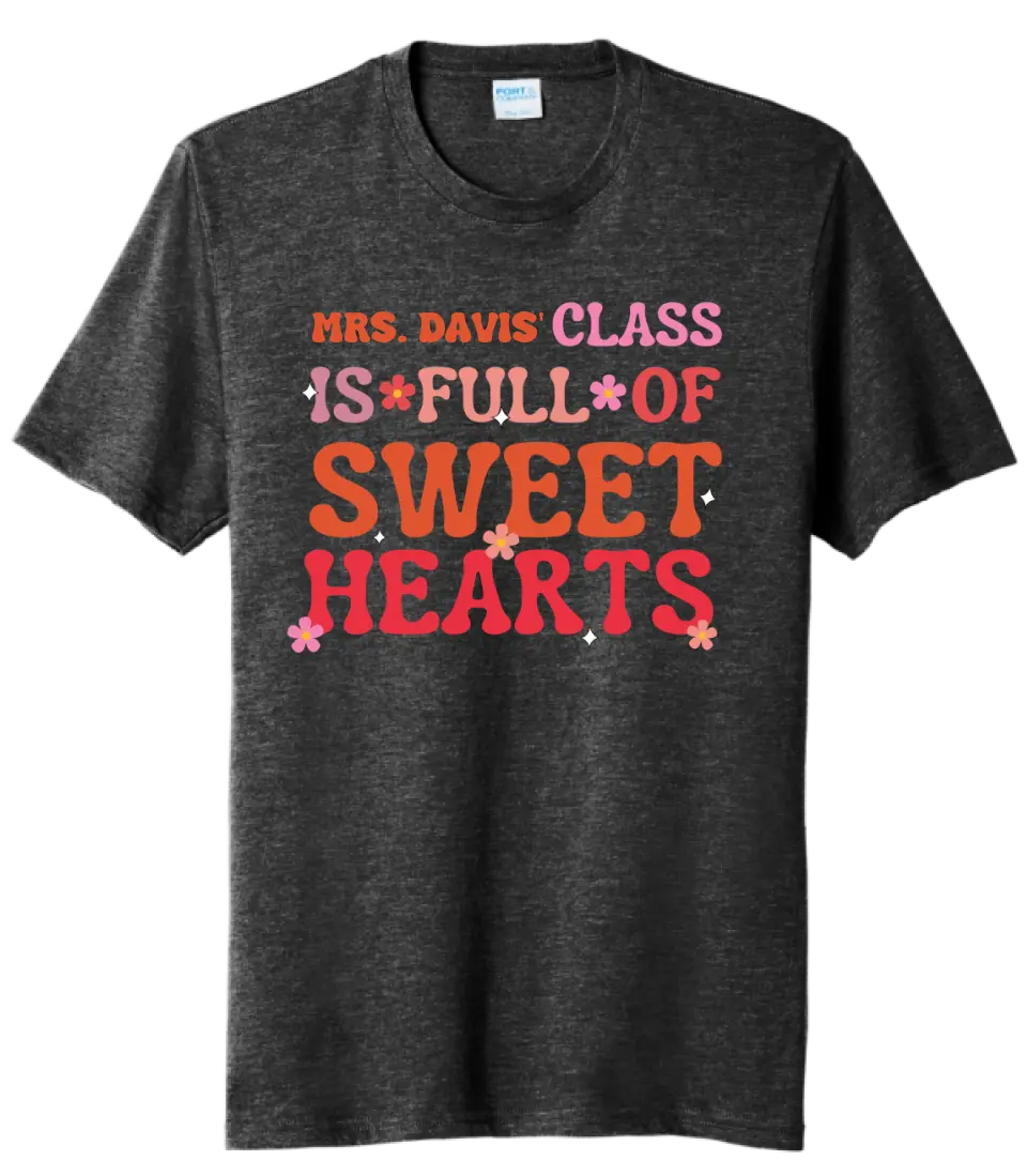 Class Full of Sweethearts Custom Text Tri-Blend Tee