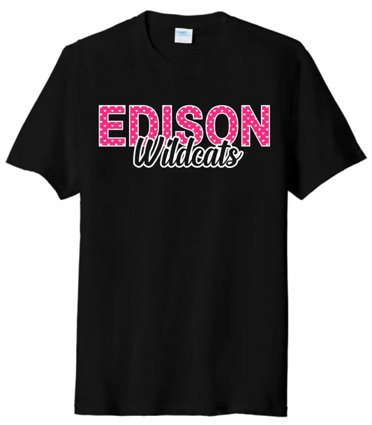 Edison Wildcats Hearts Tri-Blend Tee
