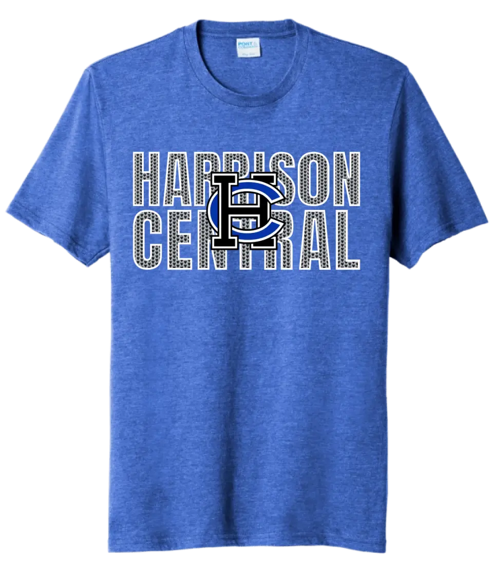 Harrison Central Valentine with Logo Tri-Blend Tee