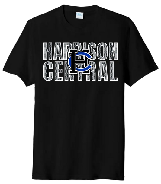 Harrison Central Valentine with Logo Tri-Blend Tee
