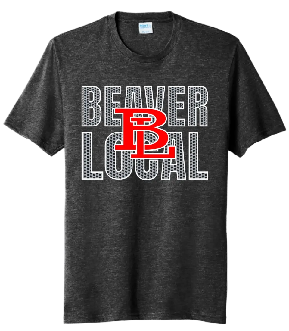 Beaver Local Valentine with Logo Tri-Blend Tee