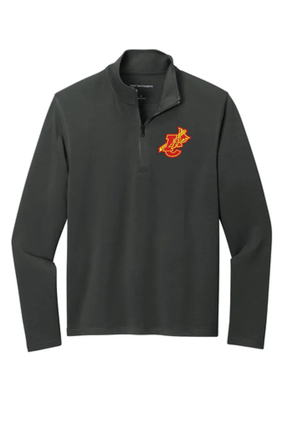 Indian Creek IC logo with Tomahawk Embroidery Port Authority Microterry 1/4-Zip Pullover