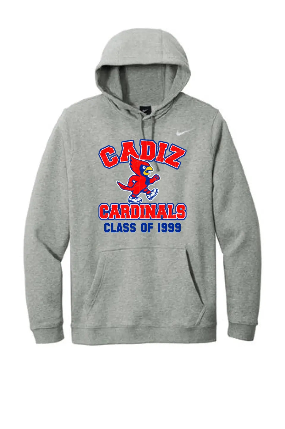 Cadiz Cardinals Walking Distressed Custom Graduation Year Football Nike Club Fleece Pullover Hoodie