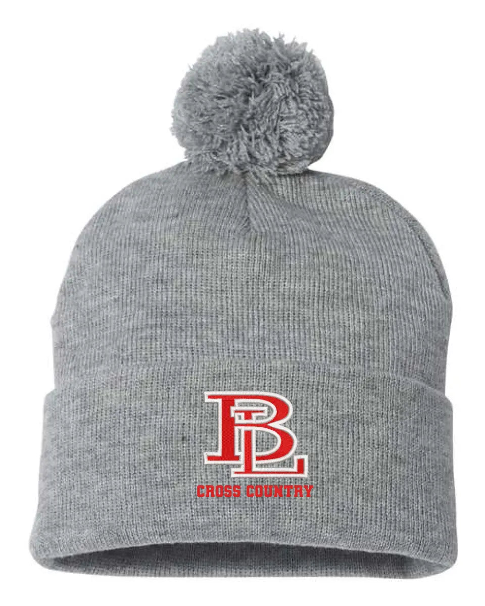 Beaver Local Custom Embroidery 12" Pom-Pom Cuffed Beanie