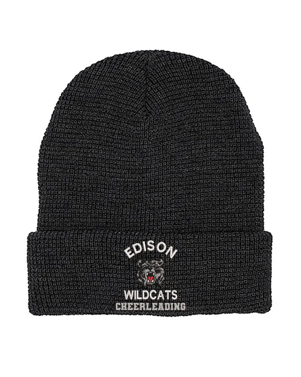 Edison Custom Embroidery Mega Cap 5001C Waffle Knit Cuff Beanie