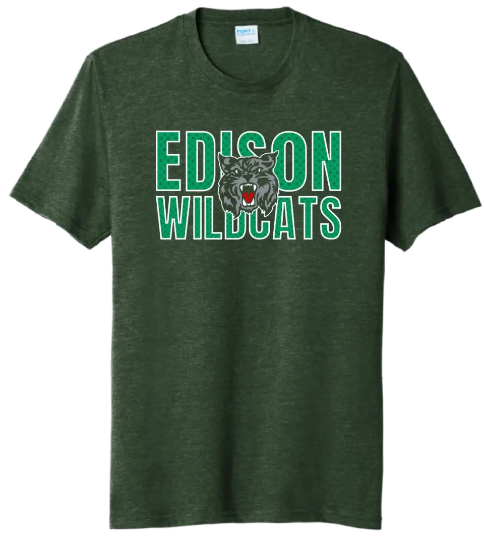 St. Patrick's Day School Logo- Edison Tri-Blend Tee