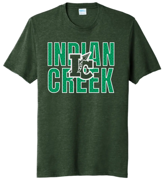 St. Patrick's Day School Logo- Indian Creek Tri-Blend Tee