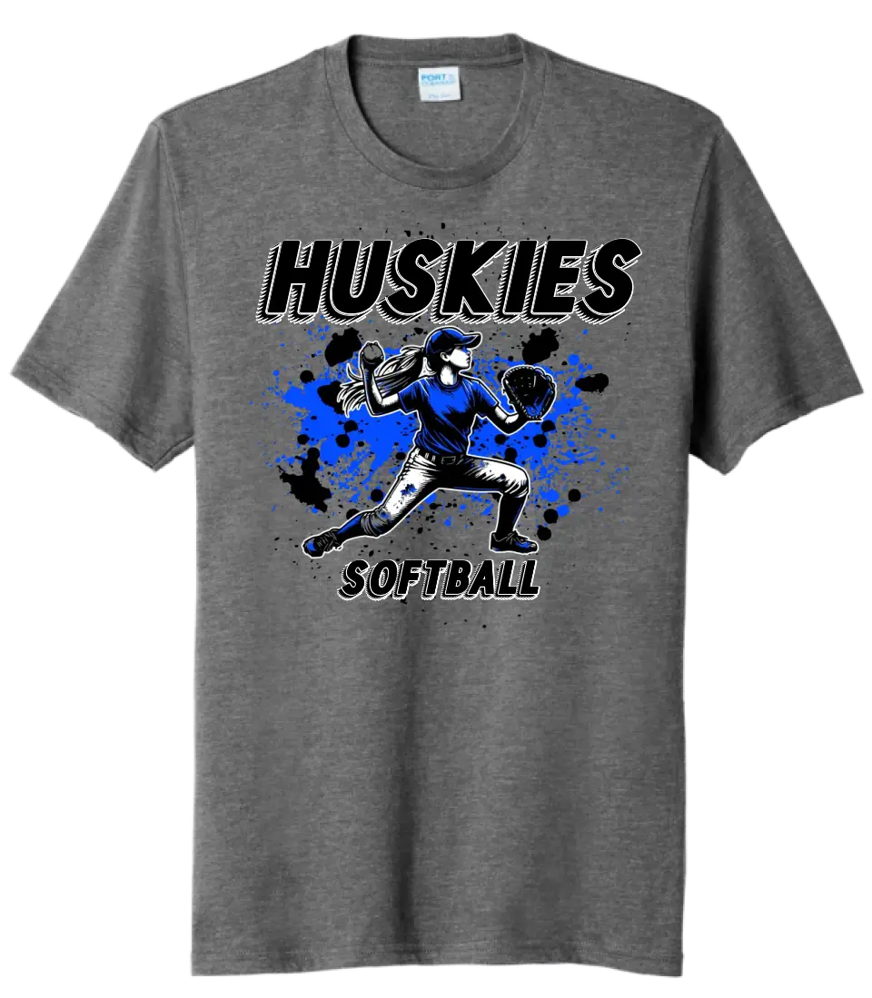 Softball Throw- Royal Blue CUSTOM TEXT Tri-Blend Tee