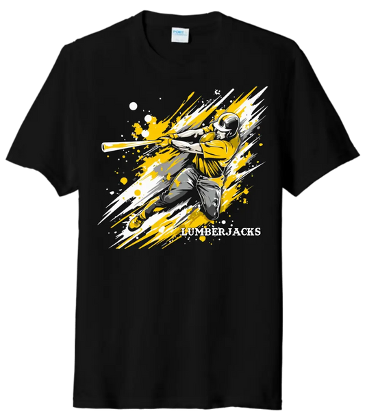 Baseball Slugger- Gold CUSTOM TEXT Tri-Blend Tee