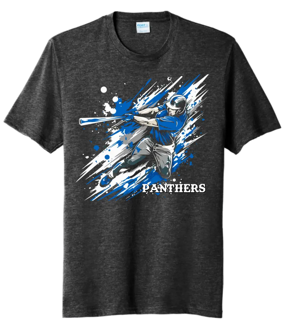 Baseball Slugger- Navy CUSTOM TEXT Tri-Blend Tee