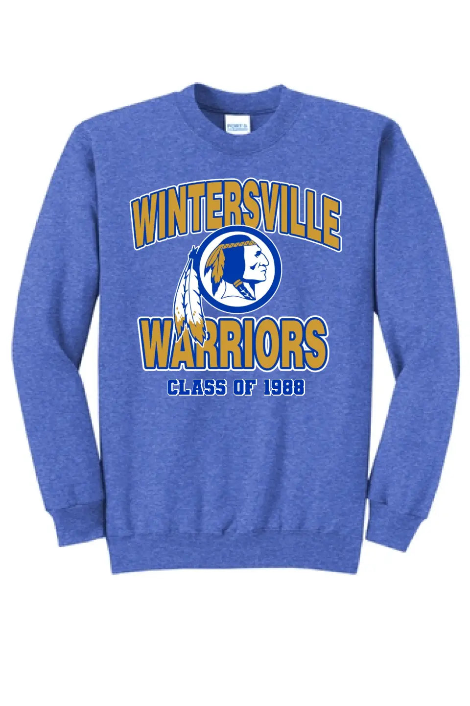Wintersville Warriors Custom Graduation Year Core Fleece Crewneck Sweatshirt