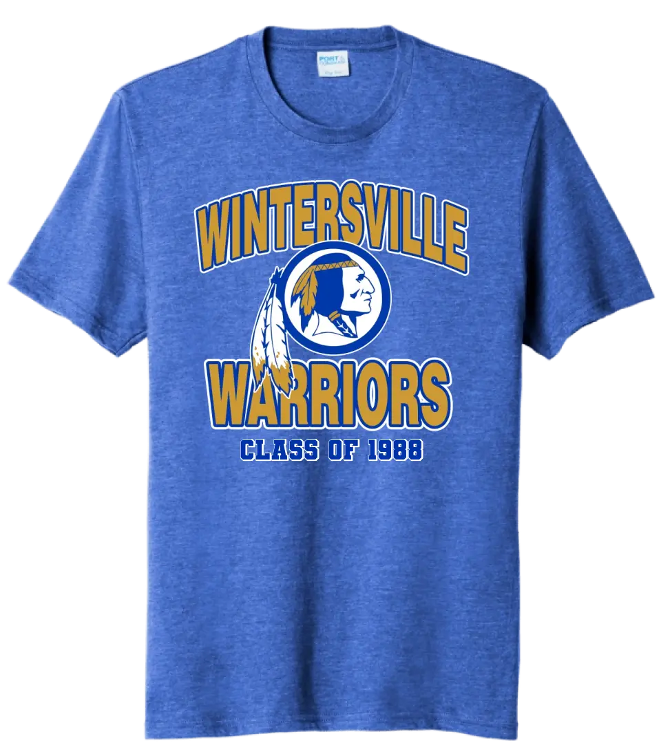 Wintersville Warriors Custom Graduation Year Tri-Blend Tee