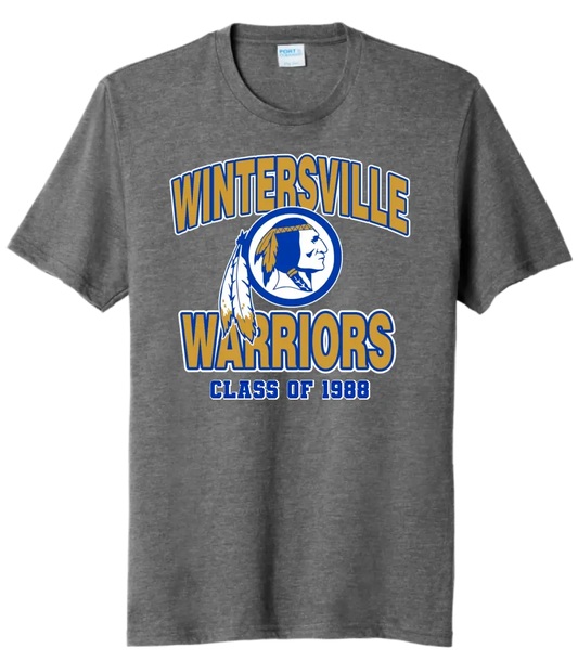 Wintersville Warriors Custom Graduation Year Tri-Blend Tee