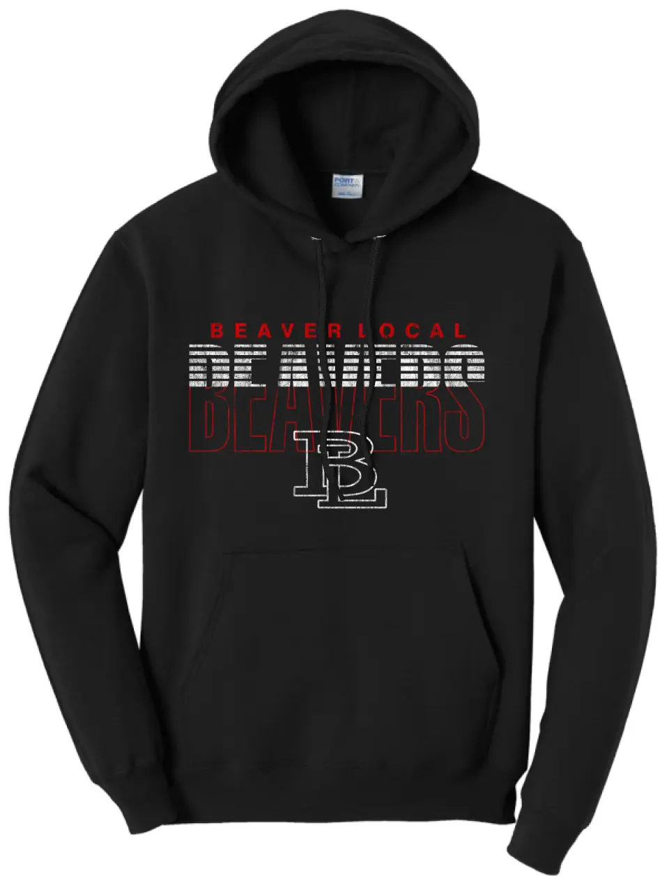 Beaver Local 2023-11 Distressed Core Fleece Pullover Hooded Sweatshirt