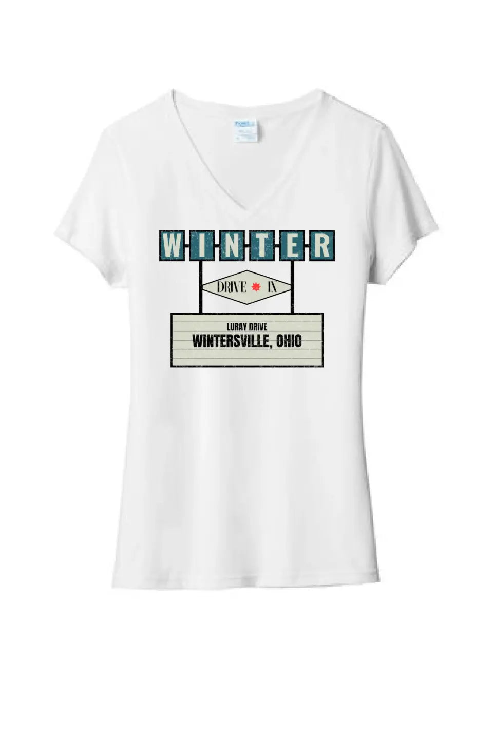 Winter Drive-In Ladies Tri-Blend V-Neck Tee