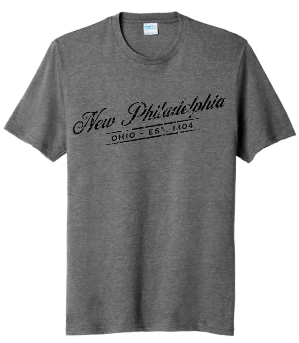 I'm From New Philadelphia, Ohio Script Tri-Blend Tee