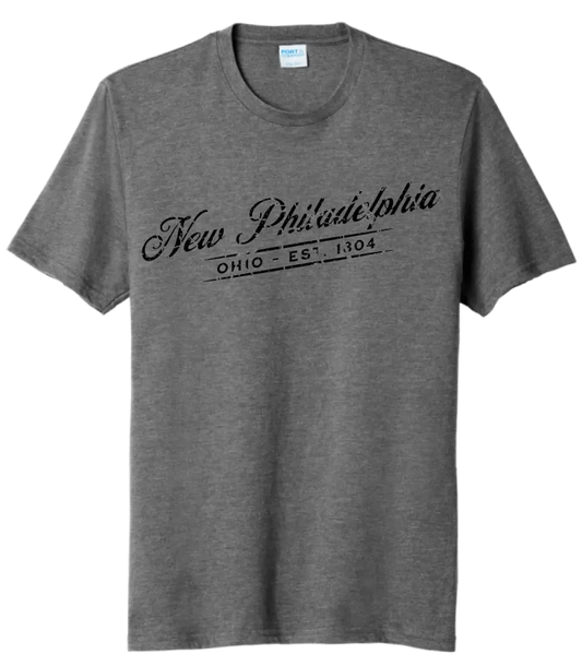 I'm From New Philadelphia, Ohio Script Tri-Blend Tee