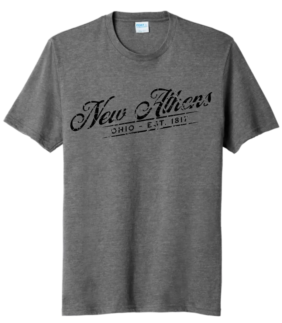 I'm From New Athens, Ohio Script Tri-Blend Tee