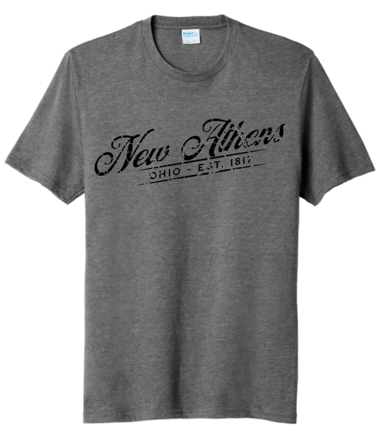 I'm From New Athens, Ohio Script Tri-Blend Tee
