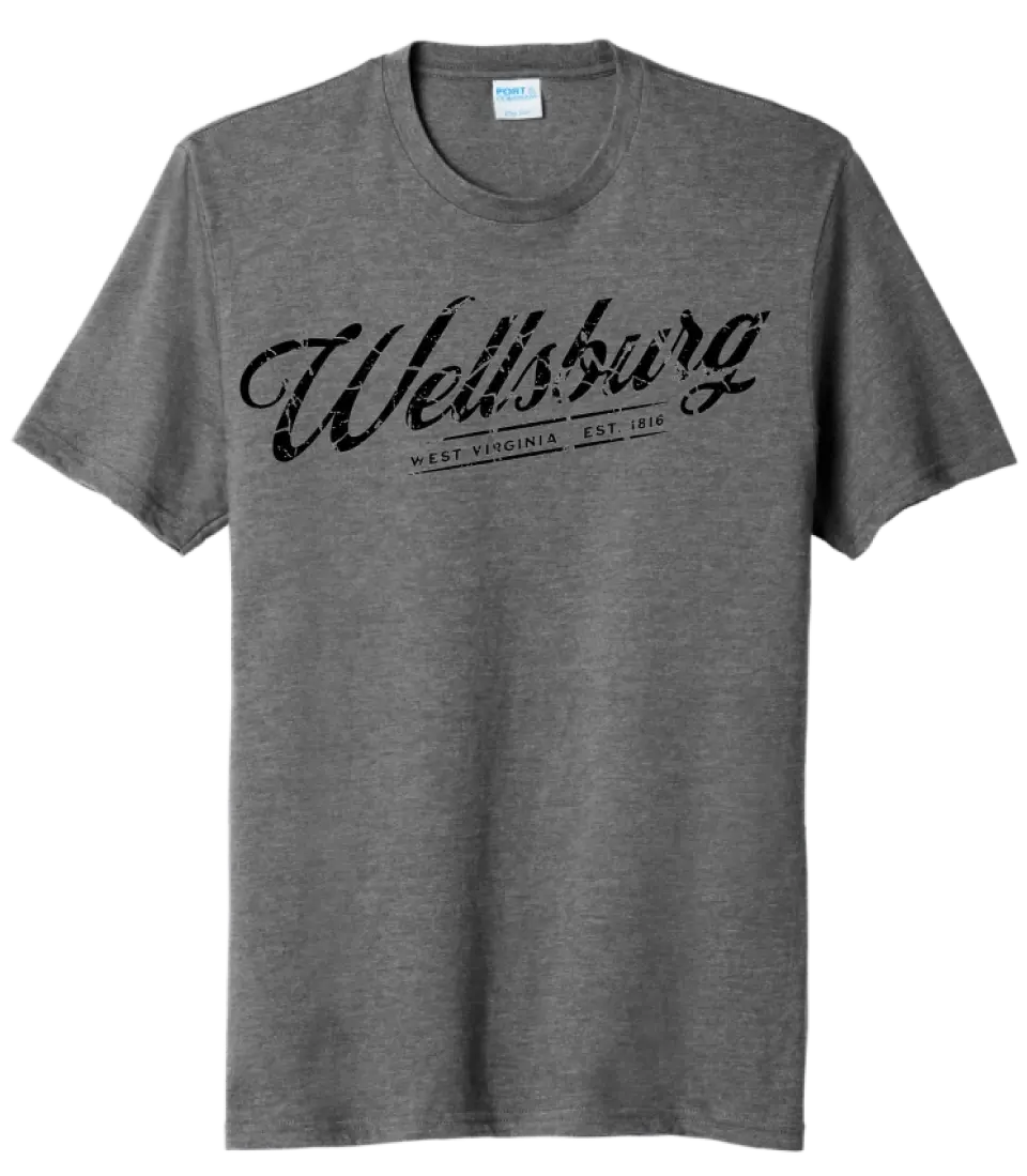I'm From Wellsburg, WV Script Tri-Blend Tee