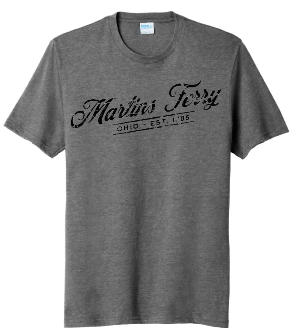 I'm From Martins Ferry, Ohio Script Tri-Blend Tee