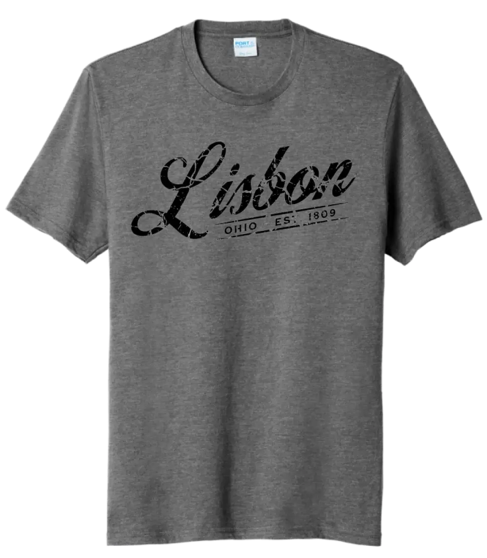 I'm From Lisbon, Ohio Script Tri-Blend Tee