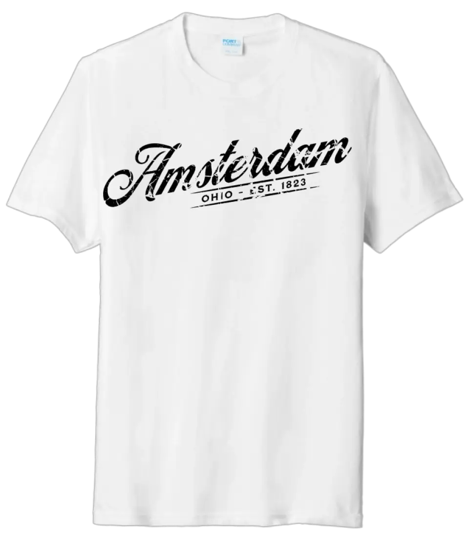 I'm From Amsterdam, Ohio Script Tri-Blend Tee
