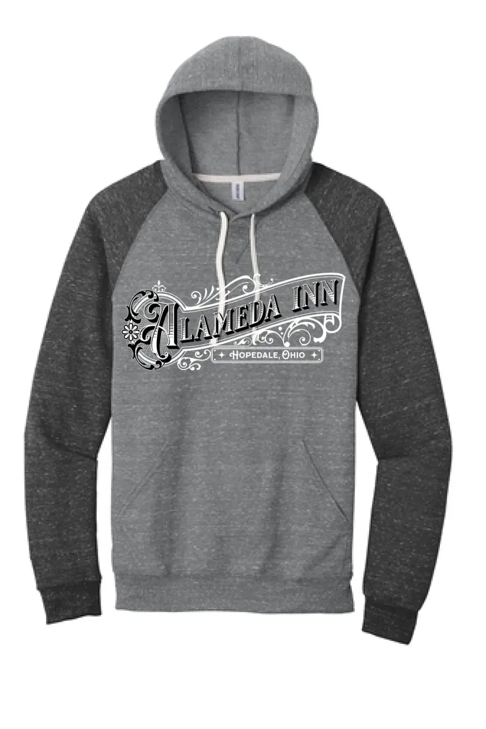 Restaurants- Alameda Inn Snow Heather French Terry Raglan Hoodie